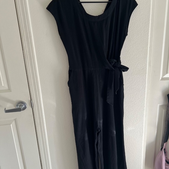 Pact Organic Pants - PACT BLACK JUMPSUIT ORGANIC COTTON